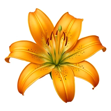 yellow orange lily flower sticker