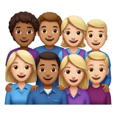 6 people, 4 men and 2 women sticker