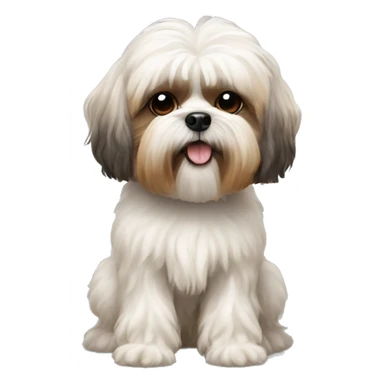 shih tzu poodle dog sticker