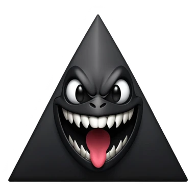 pyramide noir avec sourire de venom sticker