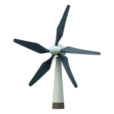 five bladed wind turbine sticker