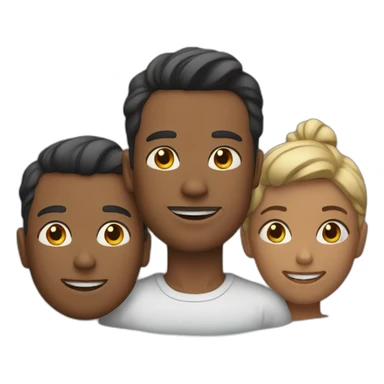 1 Man, 1 Woman and 3 Boys sticker