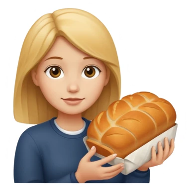 girl buying bread sticker