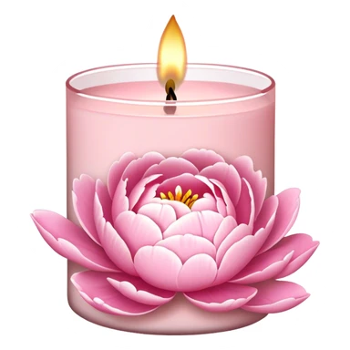 Bath and body works light pink peony outline candle sticker