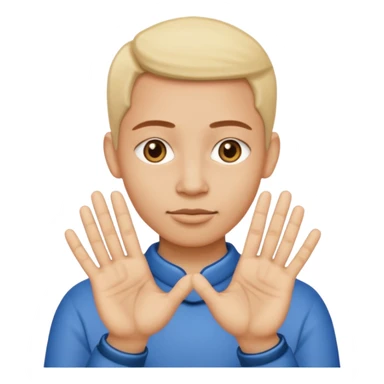 Manos con el dedo del medio y el anular cursados sticker