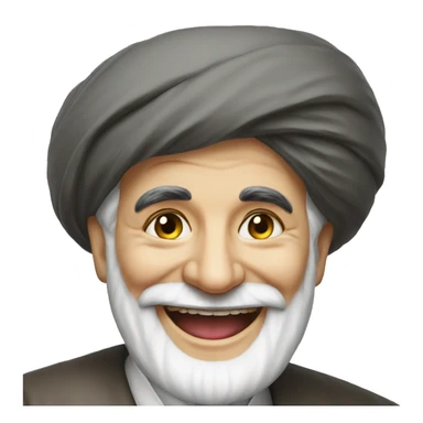 Khomeini laughing sticker
