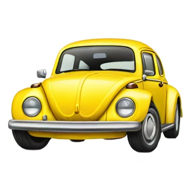 Vw super beetle yellow sticker