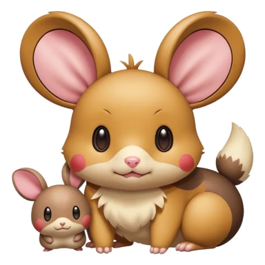 Teddiursa-Minccino-Dedenne-fusion  sticker