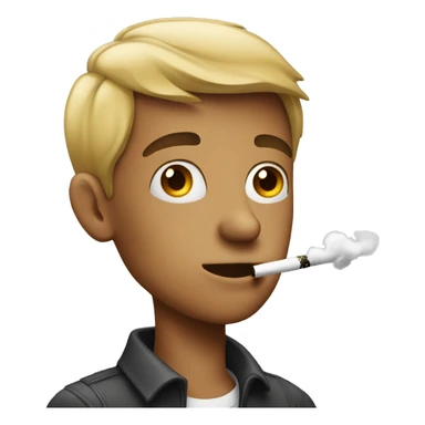young Man smoking  sticker