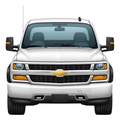Modern Chevrolet truck in white sticker