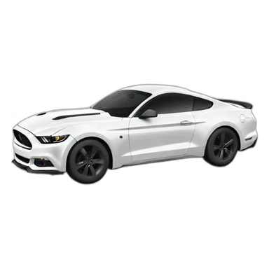 2017 White Mustang sticker