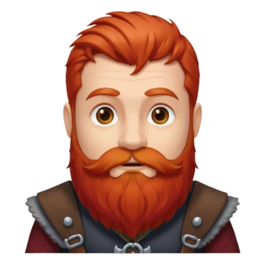 Ein zwerg mit roten Haaren sticker