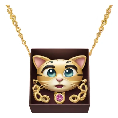 beautiful necklace in a box sticker