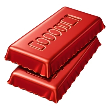 شيكولاته مغلفة بلون احمر اكن نصها مبين sticker