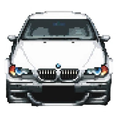 BMW car with kidney grille sticker