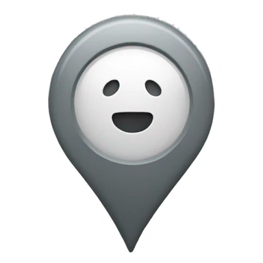 grey location pin sticker
