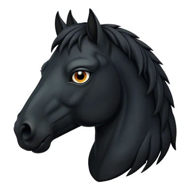 Angry black horse sticker