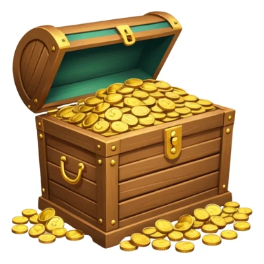 chest of coins sticker