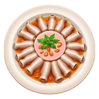 Plate of boiled pig feet  sticker