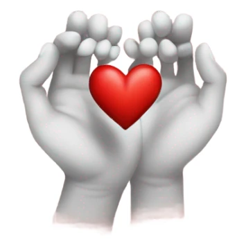 Yo con corazón de manitas sticker