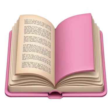 Make an open book, with white pages, but a pink cover only at the bottom! sticker