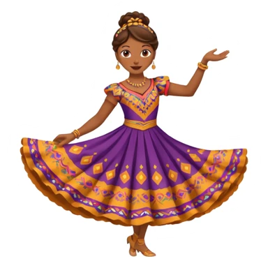 Folk dancer (twirl) sticker