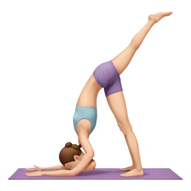 person doing downward dog yoga pose sticker