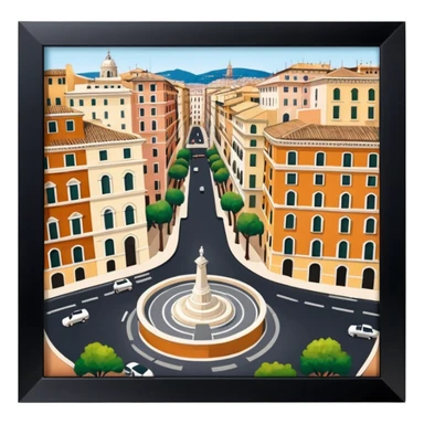 piazza di spagna view from up above
no square style no frame png style 
no squared only building 4k  sticker