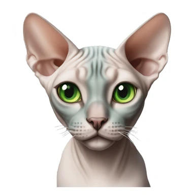 sphynx cat with green eyes sticker