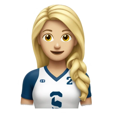 blonde volleyball girl sticker
