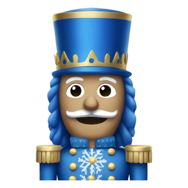 Blue Christmas nutcracker sticker