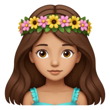 latina girl with long brown hair and lashes sticker