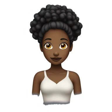 Black girl with puffs sticker