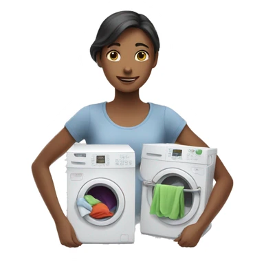 washing clothes sticker