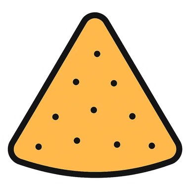 colored tortilla chip icon sticker