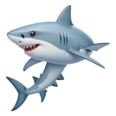 Shark with a swim suit  sticker