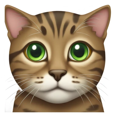 brown tabby cat with green eyes sticker
