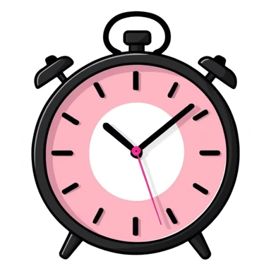 pink clock sticker