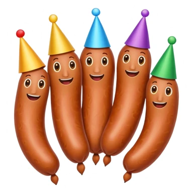 the sausages are dancing at a party sticker