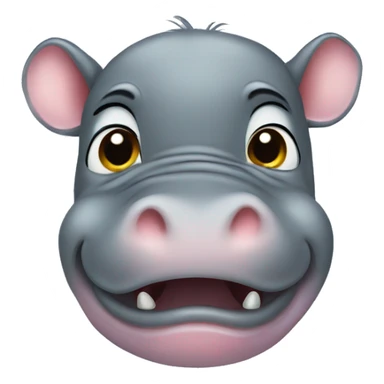 baby hippopotamus sticker