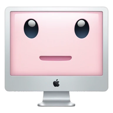  pale pink iMac computer sticker