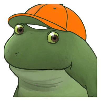 bufo with orange cap sticker