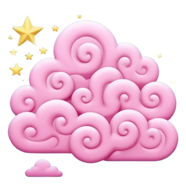 starry night sky, pink clouds sticker
