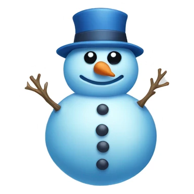 Blue snowman sticker