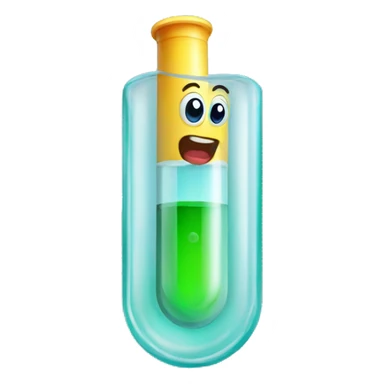 surprised test tube sticker