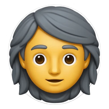 Single dark-gray Roman sanpietrino emoji, minimal and rounded sticker