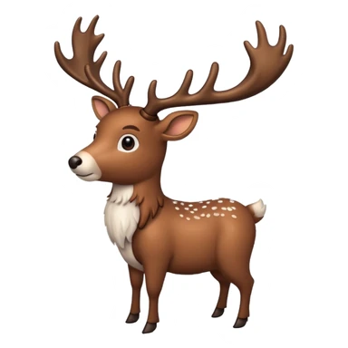 create some realistic christmas raindeers pausing sticker