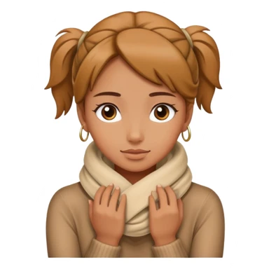 Girl with hands wrapped around her neck  sticker