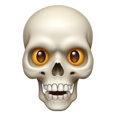 Skull emoji combined with shocked face sticker