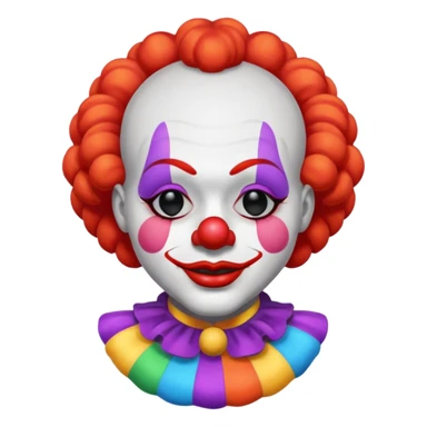 clown with closed eyes  sticker